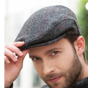 MUCROS WEAVERS, Sz 60cm / Large, 100% Wool Men’s Tweed Flat Cap, Never Worn NWOT